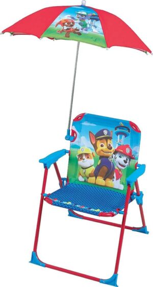 Chaise pliante Pat Patrouille bleue avec parasol