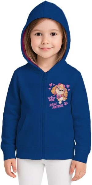 Sweat à capuche zippé Pat Patrouille bleu