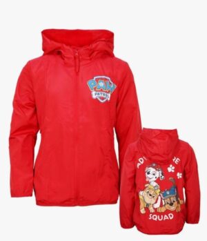 Veste coupe-vent imperméable Pat Patrouille rouge 116-122