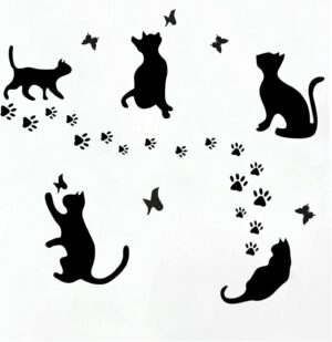 Lot de 5 stickers muraux Pat Patrouille style chat