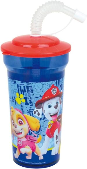 Gobelet Pat Patrouille avec paille 400 ml
