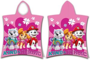 Poncho Pat Patrouille à capuche en coton