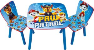 Ensemble table et 2 chaises Pat Patrouille en bois