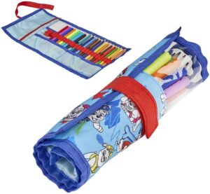 Trousse Pat' Patrouille 2 compartiments avec crayons et feutres
