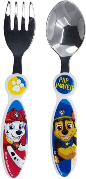 Couverts en métal enfant Pat' Patrouille 2 pièces