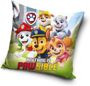 Housse de coussin Pat' Patrouille 40 x 40 cm colorée