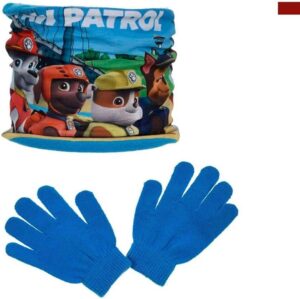 Ensemble écharpe et gants Pat Patrouille bleu