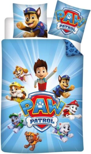 Parure de lit Pat Patrouille bleue 140x200 coton