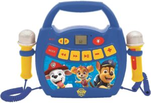 Lecteur musical karaoké Pat' Patrouille avec 2 micros