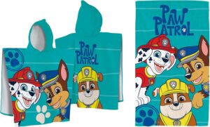 Ensemble cape de bain et drap de plage Pat Patrouille
