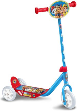 Trottinette Pat Patrouille 3 roues bleue et rouge