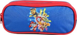 Trousse scolaire Pat Patrouille 2 compartiments bleue