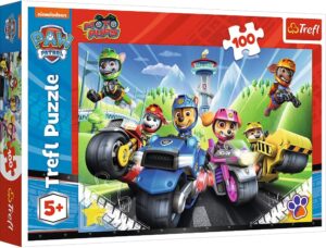 Puzzle 100 pièces Pat Patrouille aux motos