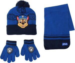 Ensemble hiver bonnet gants écharpe Pat Patrouille