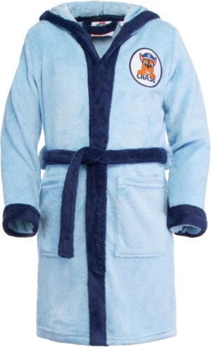 Peignoir à capuche Pat Patrouille enfant bleu clair