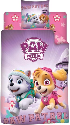 Parure de lit Pat Patrouille rose Stella et Everest
