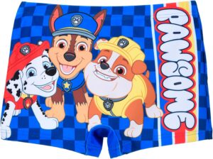 Boxer de bain Pat Patrouille bleu 4 ans