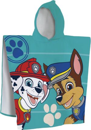 Cape de bain Pat Patrouille à capuche 60x120 cm