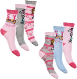 Lot de 6 paires de chaussettes Pat Patrouille Stella et Everest