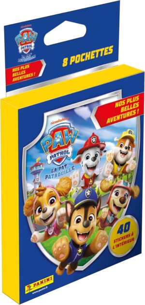 Blister 8 pochettes stickers Pat Patrouille