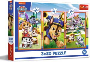 Puzzle Pat Patrouille 3 en 1 3 x 80 pièces