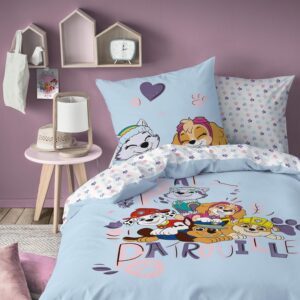 Parure de lit Pat Patrouille 140x200 coton bleu