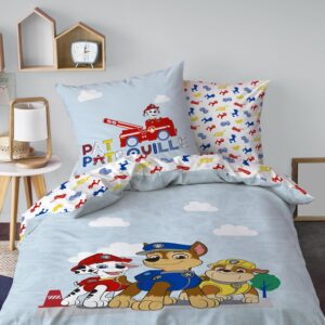 Parure de lit Pat Patrouille enfant 140x200 + 63x63 cm