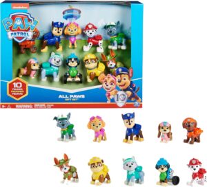 Coffret 10 figurines articulées Pat' Patrouille anniversaire
