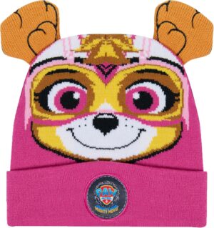 Bonnet Pat Patrouille Stella rose avec oreilles