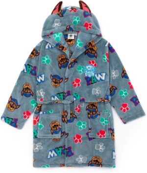 Peignoir à capuche Pat Patrouille bleu