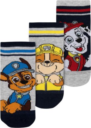 Chaussettes Pat Patrouille Chase, Ruben et Marcus x3