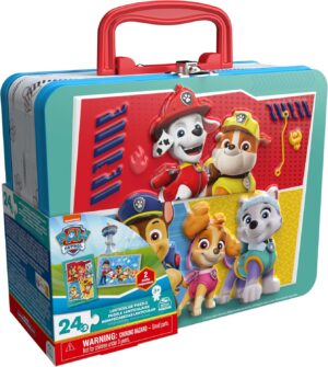Grande valisette Pat Patrouille avec 2 puzzles lenticulaires
