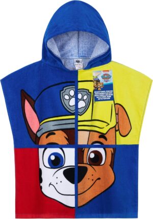 Serviette de bain à capuche Pat Patrouille 2-6 ans