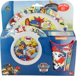 Set micro-ondes 3 pièces Pat Patrouille