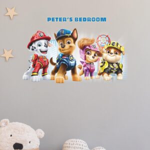 Sticker mural géant Pat Patrouille alphabet repositionnable
