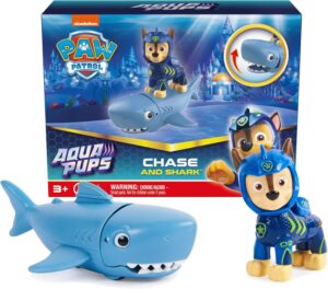Ensemble de figurines Chase et requin Aqua Pups Pat Patrouille