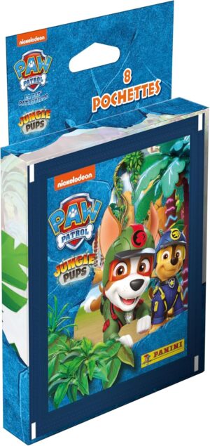 Blister 8 pochettes stickers Pat Patrouille Mission Jungle