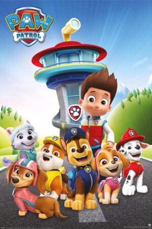 Poster Pat Patrouille équipe avec Ryder et les chiots