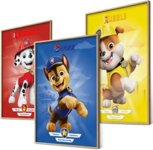 Lot de 3 affiches Pat Patrouille A4