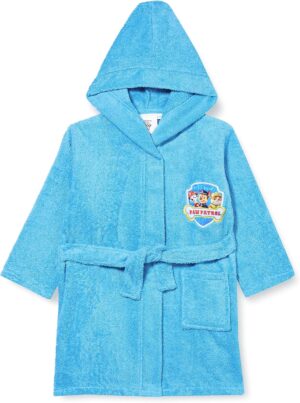 Peignoir Pat Patrouille enfant à capuche bleu 2-4 ans