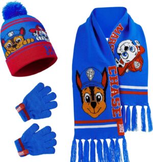 Ensemble hiver Pat Patrouille bonnet écharpe gants