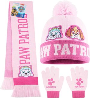 Ensemble bonnet, tour de cou et gants Pat' Patrouille