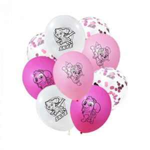 Ballons anniversaire Stella Pat Patrouille - lot de 18 en latex