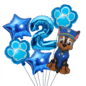 Décoration anniversaire Pat Patrouille kit ballons 2 ans Chase