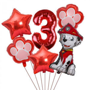 Kit ballons anniversaire Marcus Pat Patrouille 3 ans (81x45x41 cm)