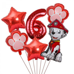 Kit ballons anniversaire 6 ans Chase Pat Patrouille 81x45x41cm