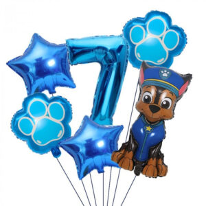 Kit ballons anniversaire Pat Patrouille 7 ans Chase