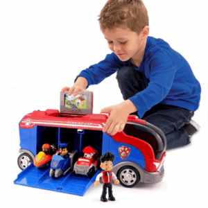 Figurine Pat Patrouille - le bus et 6 chiots en voiture
