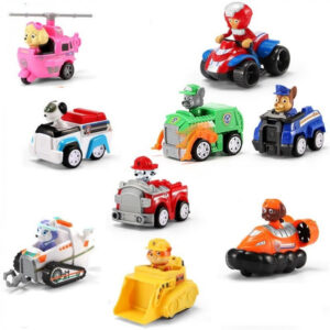 Pack 9 figurines Pat Patrouille 5 cm - Stella, Chase, Marcus, Ruben, Zuma, Rocky, Everest, Robot chien et Ryder