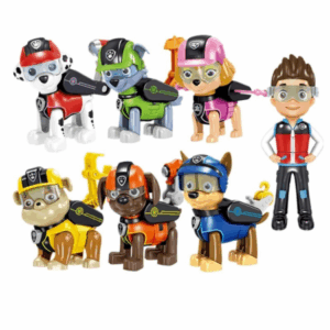 Pack 7 figurines Pat Patrouille 8-10 cm - Stella, Marcus, Zuma, Chase, Rocky, Ruben et Ryder